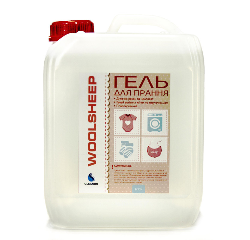 Гель для прання WOOLSHEEP CLEANDO, універсальний, автомат, ручне прання, 5л